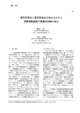 磁気刺激法と電気刺激法を組み合わせた 脊髄運動細胞の興奮性試験の