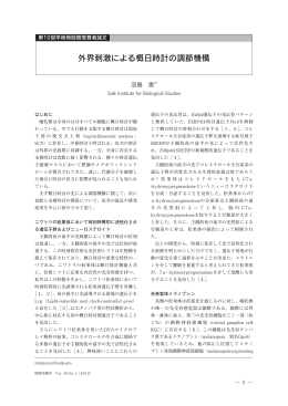 外界刺激による概日時計の調節機構