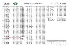 ゴールデンバレーゴルフ倶楽部 Final Round 2014 セカンド