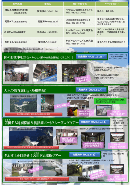 苫田ダム探検ツアー 苫田ダム特別探検＆奥津湖ボートクルージングツアー