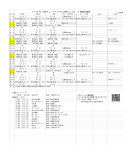 イルソーレ小野FC・イルソーレ加東FCジュニア練習計画表 イルソーレ