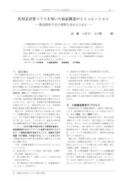 汎用表計算ソフトを用いた結晶構造のシミュレーション