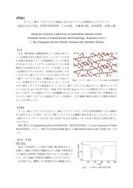 セバシン酸イミダゾリウム結晶におけるプロトン伝導性の