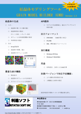 結晶体モデリングツール GRAIN MODEL BUILDER (GMB) Version 1.3