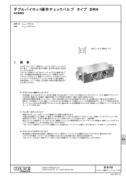 ダブルパイロット操作チェックバルブ タイプ DRH