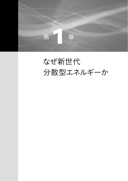 なぜ新世代 分散型エネルギーか