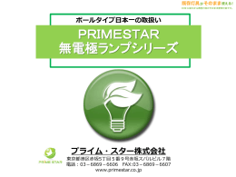 ボールタイプ取扱日本一無電極ランプ