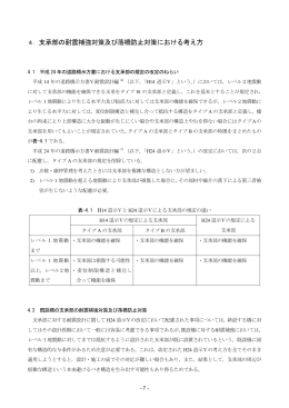 4．支承部の耐震補強対策及び落橋防止対策における考え方