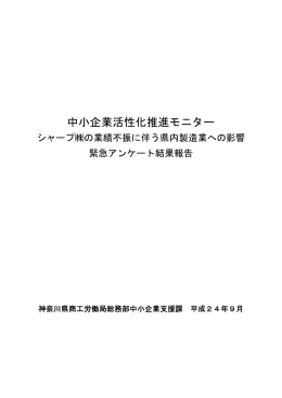 中小企業活性化推進モニター