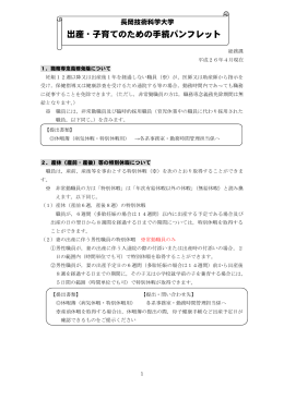 出産・子育てのための手続パンフレット