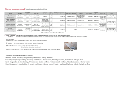 【sprin宮 8eme8ter entry】List ofAccommod且tion 2014