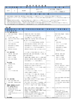 理 科 学 習 計 画 書