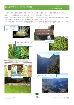 2015 年アロマ・フランスの旅