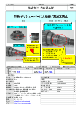 特殊ギヤシェーパーによる逃げ溝加工廃止
