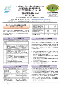 現地活動便り No.5
