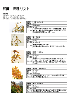 和蘭 品種リスト - 道草michikusa