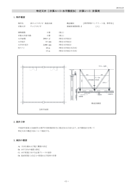 特定天井 [ 計算ルート・水平震度法] 計算シート 計算例 -1 -