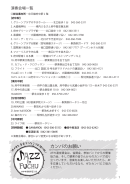 カンパのお願い - Jazz in Fuchu