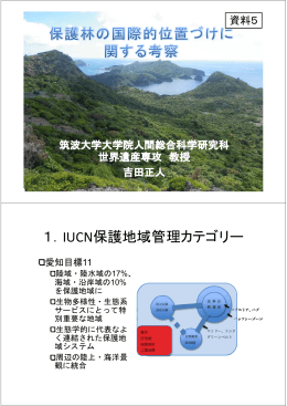 IUCN保護地域管理カテゴリー