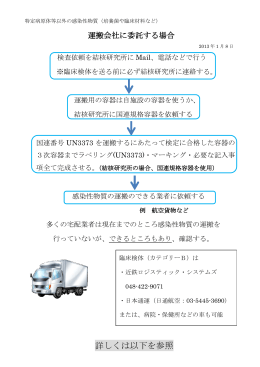 運搬会社に委託 - 結核予防会結核研究所