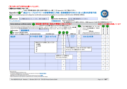 製品グループとカテゴリーの詳細情報記入用紙 (医療機器指令(MDD)に