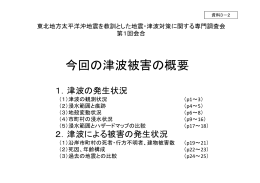 今回の津波被害の概要