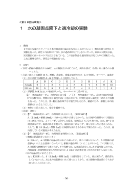 1 水の凝固点降下と過冷却の実験
