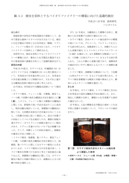 Ⅲ.3.2 樹皮を原料とするバイオリファイナリーの構築に向け