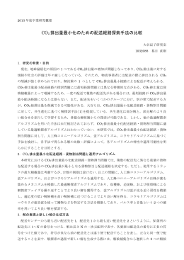 CO2 排出量最小化のための配送経路探索手法の比較
