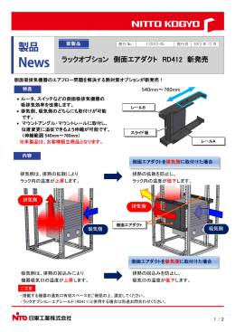 ラックオプション 側面エアダクト RD412 新発売