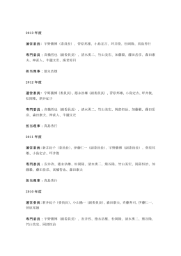 2013 年度 運営委員: 宇野勝博（委員長）、菅原邦雄、小島定吉、坪井俊