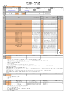 年4月1日現在 平成 26 社会福祉法人現況報告書