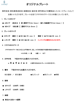 オリジナルプレート