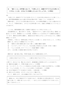 Q 「書くこと」の学習において、「引用したり、図表やグラフなどを用いた り