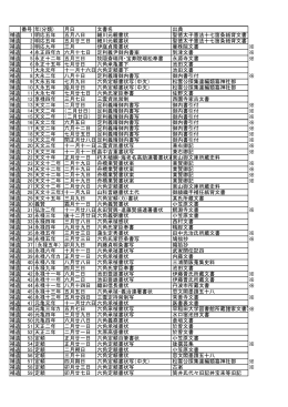 補遺目録 - 東京大学