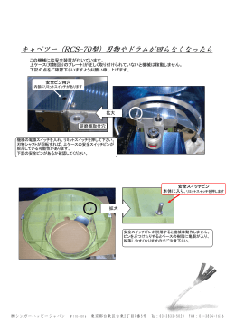 キャベツー（RCS-70型）刃物やドラムが回らなくなったら