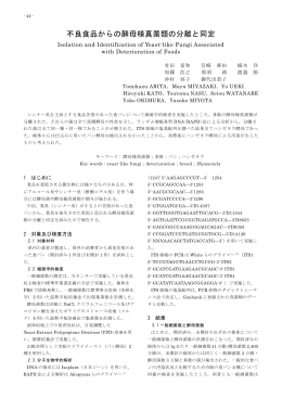 不良食品からの酵母様真菌類の分離と同定