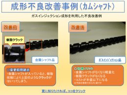 ガスインジェクション成形を利用した不良改善例