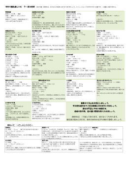 レシピ集（7か月～1歳頃）