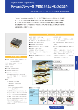 Payton社プレーナー型（平面型）カスタムトランスのご紹介!