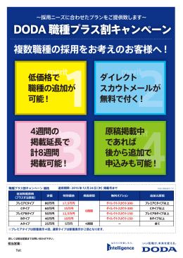 DODA職種プラス割キャンペーン（PDF：705KB）