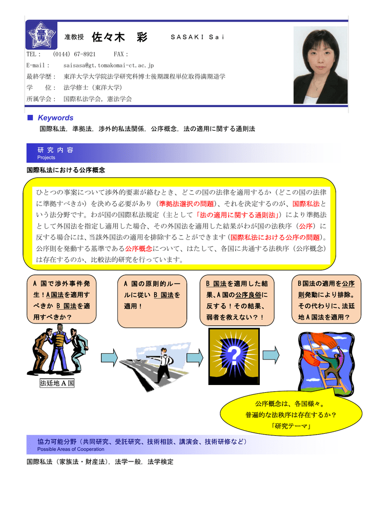 准教授 佐々木 彩 准教授 佐々木 彩
