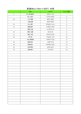 彩湖30km（10km×3SET） 女性