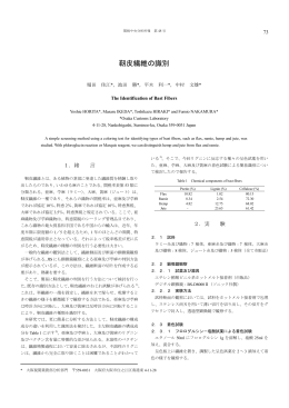 靭皮繊維の識別