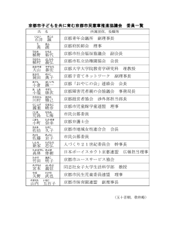 石井 誠 京都青年会議所 副理事長 禹 満 京都府医師会 理事 植野 裕代