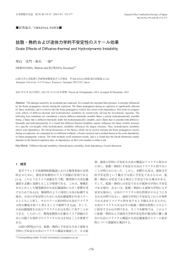 拡散・熱的および流体力学的不安定性のスケール効果