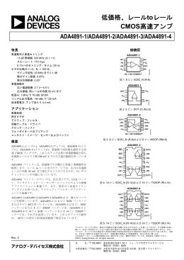 低価格、レールtoレール CMOS高速アンプ