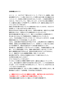 生命体場と水つくり 2014．2．3のブログ「重力と水つくり」で、『「水つくり