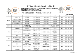 小学生のためのスポーツ団体一覧【PDF】