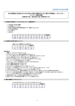 研修会に関するアンケートの集計結果
